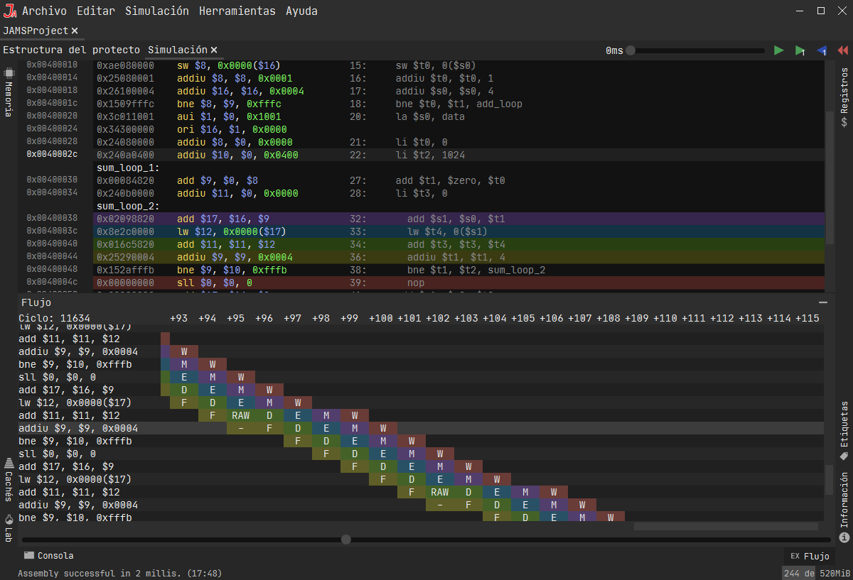 MIPS32 Pipeline Flow Visualization