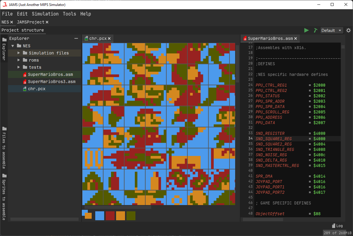 Integrated Tile Editor for CHR files