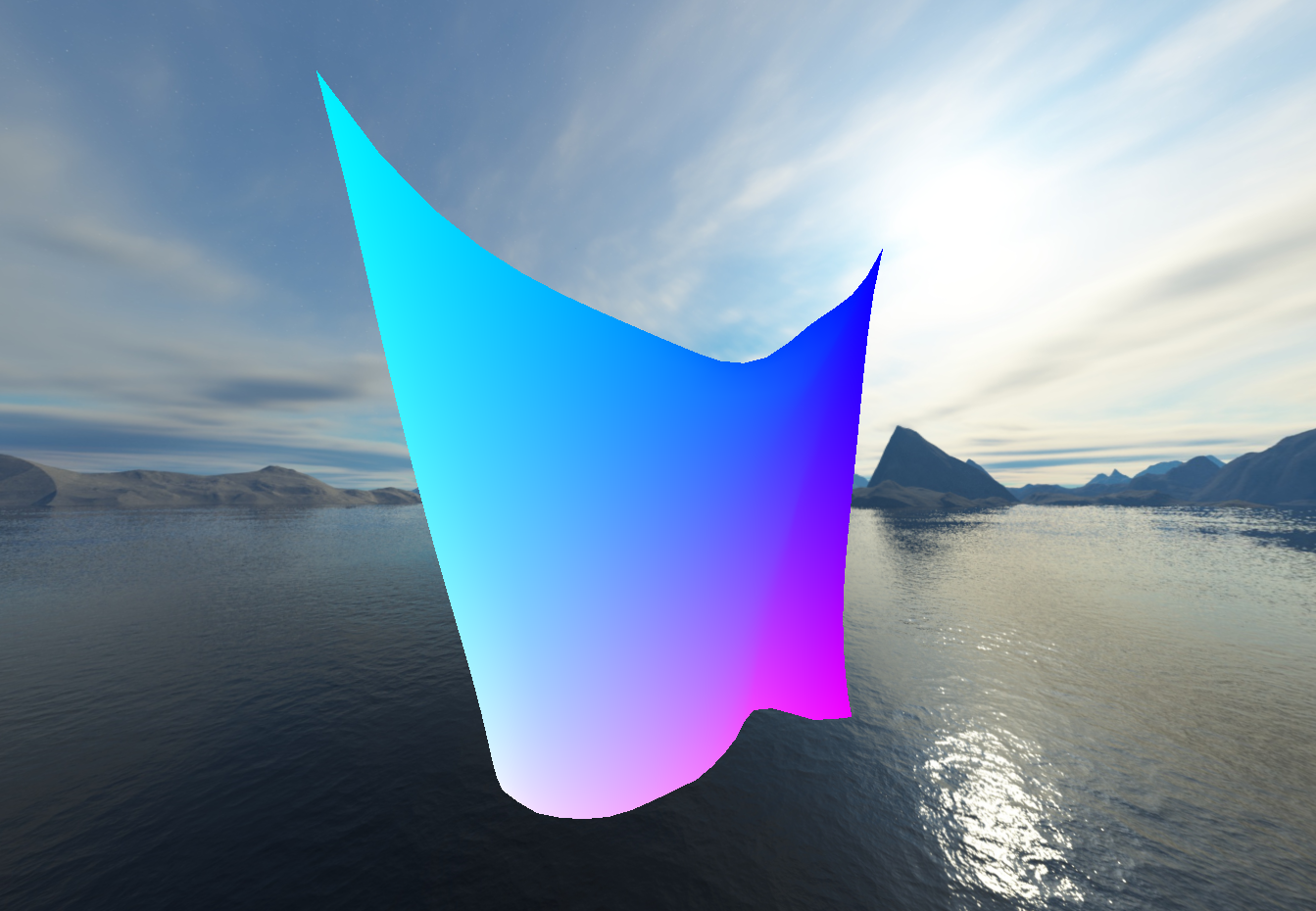 Cloth simulation using Neon's mesh editing capabilities