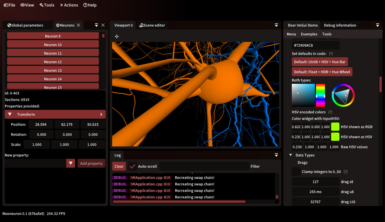 Neoneuron - a neural network visualization tool using Neon