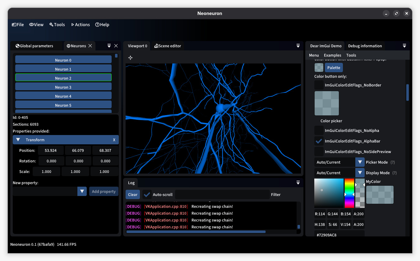 Neoneuron - a neural network visualization tool using Neon